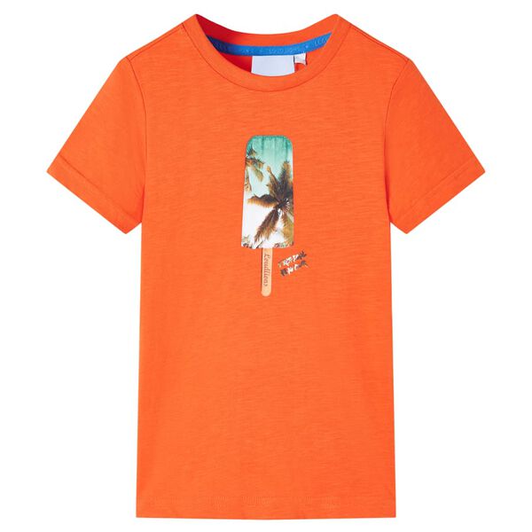 T-shirt pour enfants orange fonc&eacute; 104