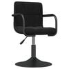 vidaXL Chaise de salle &agrave; manger Noir Velours