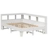 vidaXL Lit biblioth&egrave;que sans matelas blanc 120x190 cm bois pin massif