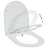 vidaXL Si&egrave;ge de toilette Blanc 47 x 36 x 3,4 cm Duroplast