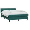 vidaXL Sommier &agrave; lattes de lit et matelas vert fonc&eacute; 140x220cm velours