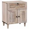 vidaXL Table de chevet Blanc 50 x 33 x 60 cm Bois d'ing&eacute;nierie