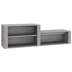 vidaXL Armoire &agrave; chaussures Sonoma gris 150x35x45 cm Bois d'ing&eacute;nierie