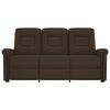 vidaXL Fauteuil de massage inclinable 3 places marron similicuir