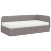 vidaXL Cadre de lit d'angle Taupe 100 x 200 cm tissu