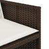 vidaXL Ensemble &agrave; manger de jardin 5 pcs et coussins marron poly rotin