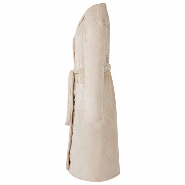 vidaXL Robe de bain sans capuche Beige m Flanelle