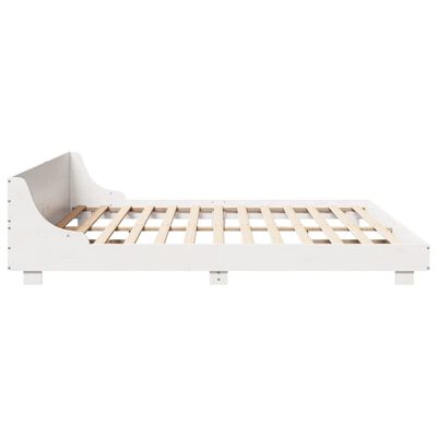 vidaXL Cadre de lit sans matelas blanc 180x200 cm bois massif de pin