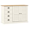 vidaXL Buffet avec tiroirs VIGO 113x40x75 cm blanc bois massif de pin