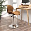 vidaXL Chaise pivotante de salle &agrave; manger Marron Velours