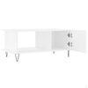 vidaXL Table basse blanc 90x50x40 cm bois d'ing&eacute;nierie