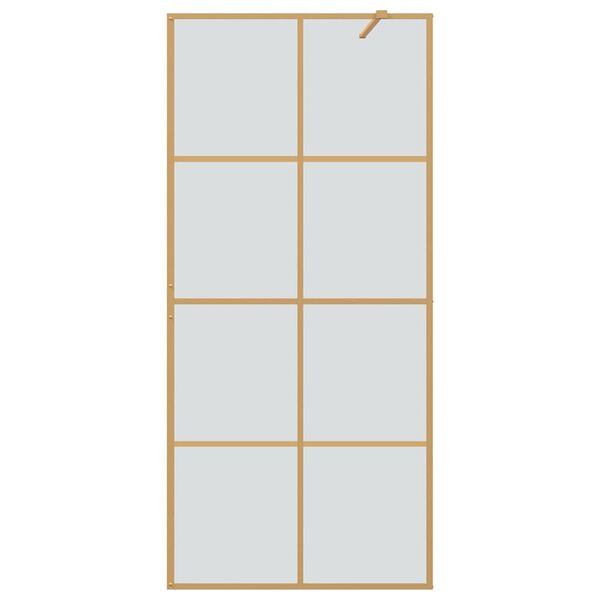 vidaXL Mur de Douche &agrave; L'Italienne Dor&eacute; 90 x 195 cm verre tremp&eacute;