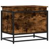 vidaXL Bo&icirc;te de rangement avec couvercle ch&ecirc;ne fum&eacute; bois d'ing&eacute;nierie