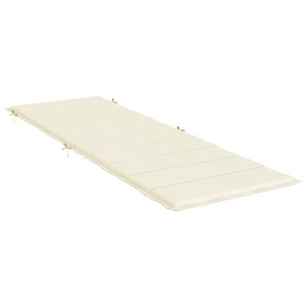 vidaXL Coussin de chaise longue cr&egrave;me 186x58x4 cm tissu oxford