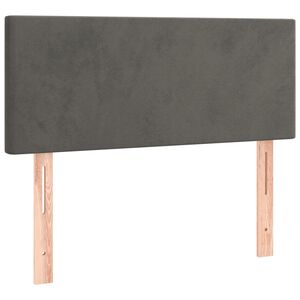 vidaXL T&ecirc;te de lit Gris fonc&eacute; 90x5x78/88 cm Velours