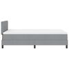 vidaXL Lit &agrave; ressorts avec matelas Gris clair 120 x 190 cm tissu
