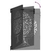 vidaXL Porte de Jardin Noir 85 x 150 cm Acier peint par poudre