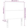 vidaXL T&ecirc;te de lit &agrave; LED Vert fonc&eacute; 100x5x118/128 cm Velours