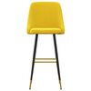 vidaXL Tabourets de bar lot de 2 jaune moutarde velours