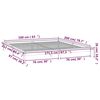 vidaXL Cadre de lit &agrave; LED sans matelas 160x200 cm bois massif