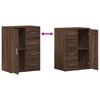 vidaXL Buffets 2 pcs ch&ecirc;ne marron 59x39x80 cm bois d'ing&eacute;nierie