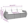 vidaXL Salon de jardin avec coussins 3 pcs beige r&eacute;sine tress&eacute;e