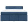 vidaXL Sommier &agrave; lattes de lit avec matelas Bleu 180x200 cm Tissu