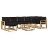vidaXL Ensemble de canap&eacute;s d'ext&eacute;rieur 8 pc Blanc et noir