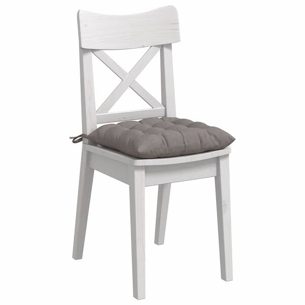 vidaXL Coussins de si&egrave;ge 4 pcs Taupe 40 x 40 x 6 cm tissu