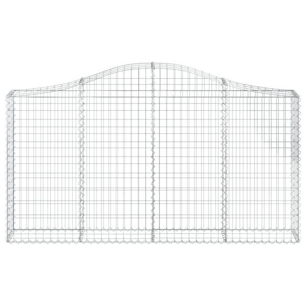 vidaXL Paniers &agrave; gabions arqu&eacute;s 20 pcs 200x30x100/120 cm Fer galvanis&eacute;