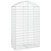 vidaXL Panier de gabions arqu&eacute; 100x50x160/180 cm Fer galvanis&eacute;
