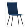 vidaXL Chaises &agrave; manger lot de 4 bleu velours