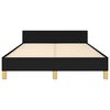 vidaXL Cadre de lit sans matelas noir 120x190 cm tissu