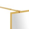 vidaXL Paroi de douche avec verre ESG transparent dor&eacute; 115x195 cm