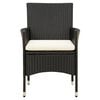 vidaXL Salon de jardin 7 pcs avec coussins r&eacute;sine tress&eacute;e noir