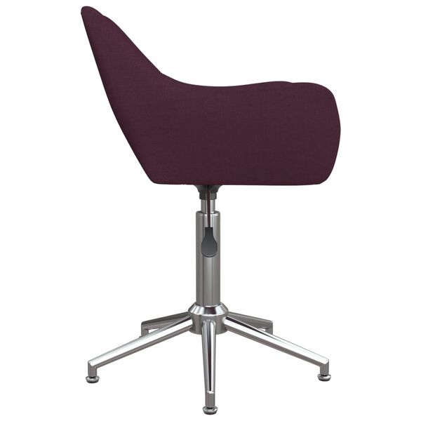 vidaXL Chaise pivotante de bureau Violet Tissu