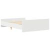 vidaXL Cadre de lit sans matelas blanc 140x190 cm