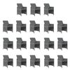 vidaXL Ensemble &agrave; manger de jardin coussins 19 pcs Gris R&eacute;sine tress&eacute;e