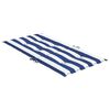 vidaXL Coussins de chaise &agrave; dossier bas lot de 4 rayures bleu et blanc