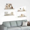 vidaXL &Eacute;tag&egrave;res murales flottantes 4 pcs Ch&ecirc;ne 80x23,5x3,8 cm MDF