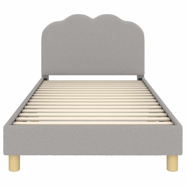 vidaXL Cadre de lit pour enfants avec t&ecirc;te de lit Gris clair