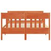 vidaXL Cadre de lit sans matelas cire marron 135x190cm bois pin massif