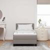 vidaXL Lit &agrave; ressorts avec coussin Taupe 90 x 190 cm tissu