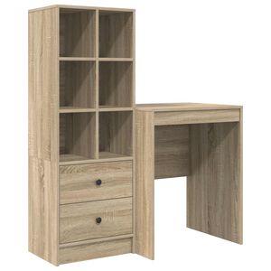 vidaXL Bureau Ch&ecirc;ne Sonoma 105,5 x 50 x 127 cm 2 pc