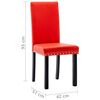 vidaXL Chaises &agrave; manger lot de 4 rouge PVC