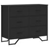 vidaXL Commode noir 91x35,5x74,5 cm bois d'ing&eacute;nierie