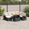 vidaXL Salon de jardin 8 pcs avec coussins noir r&eacute;sine tress&eacute;e