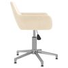 vidaXL Chaise pivotante de salle &agrave; manger Cr&egrave;me Velours