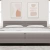 vidaXL T&ecirc;te de lit LED avec des lumi&egrave;res &agrave; LED Taupe 200 cm Polyester
