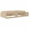 vidaXL Cadre de lit avec rangement avec stockage Ch&ecirc;ne Sonoma 90 cm